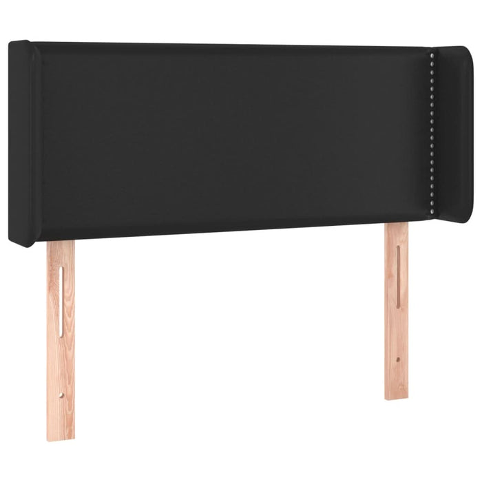 Tăblie de pat cu aripioare negru 83x16x78/88 cm piele ecologică - WALTI WALTI