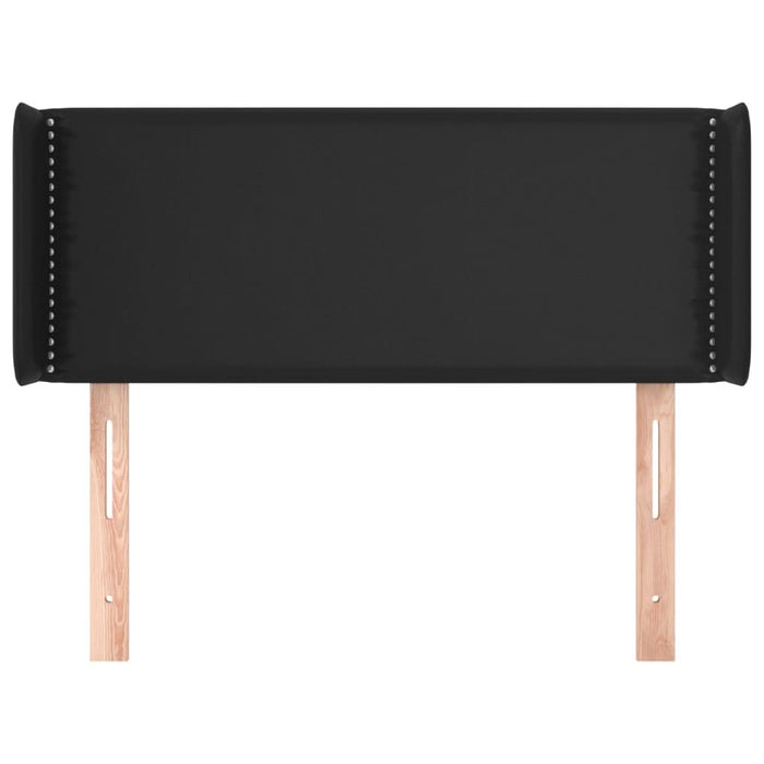 Tăblie de pat cu aripioare negru 83x16x78/88 cm piele ecologică - WALTI WALTI