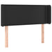Tăblie de pat cu aripioare negru 93x16x78/88 cm piele ecologică - WALTI WALTI