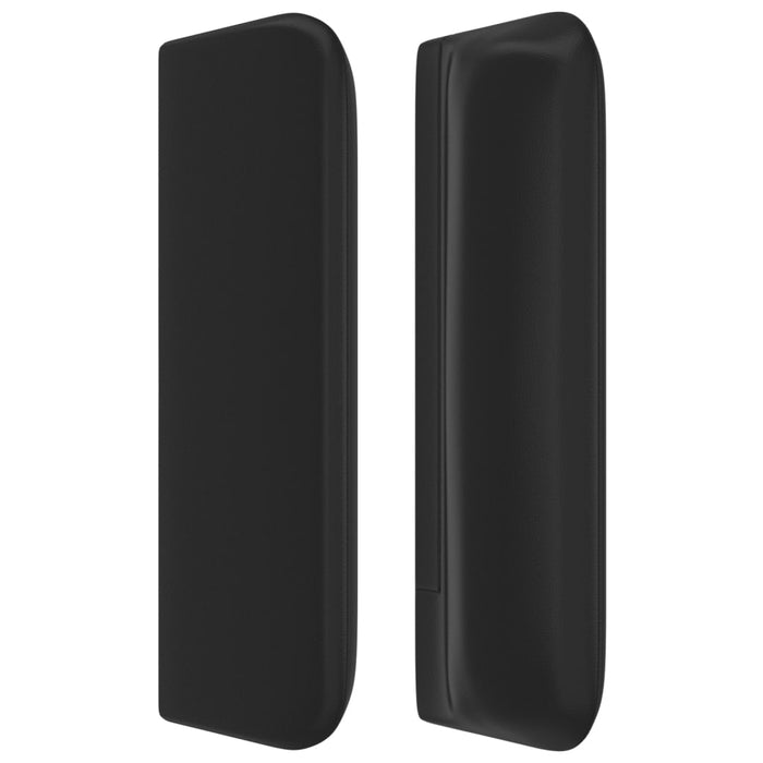 Tăblie de pat cu aripioare negru 103x16x78/88cm piele ecologică - WALTI WALTI