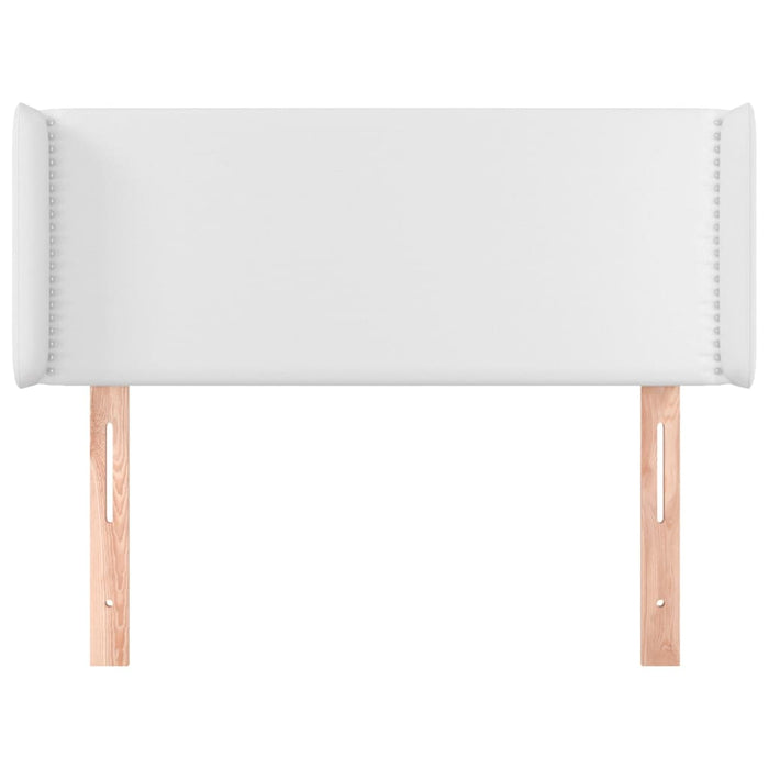 Tăblie de pat cu aripioare alb 103x16x78/88 cm piele ecologică WALTI
