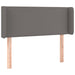 Tăblie de pat cu aripioare gri 103x16x78/88 cm piele ecologică - WALTI WALTI