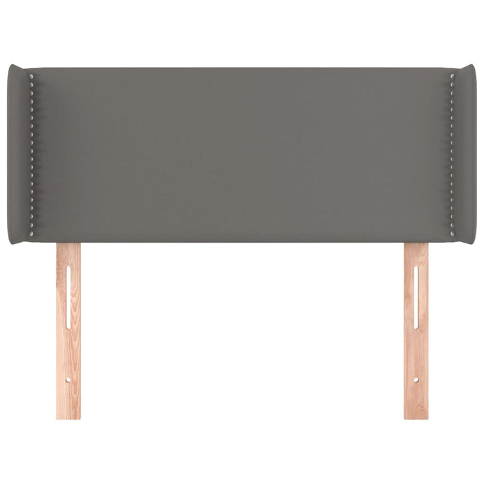 Tăblie de pat cu aripioare gri 103x16x78/88 cm piele ecologică - WALTI WALTI