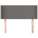 Tăblie de pat cu aripioare gri 103x16x78/88 cm piele ecologică - WALTI WALTI
