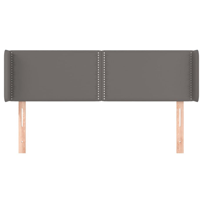 Tăblie de pat cu aripioare gri 147x16x78/88 cm piele ecologică - WALTI WALTI