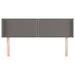 Tăblie de pat cu aripioare gri 147x16x78/88 cm piele ecologică - WALTI WALTI
