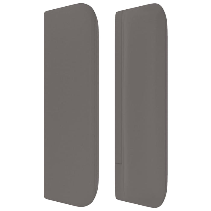 Tăblie de pat cu aripioare gri 147x16x78/88 cm piele ecologică - WALTI WALTI
