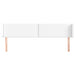 Tăblie de pat cu aripioare alb 203x16x78/88 cm piele ecologică - WALTI WALTI