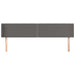 Tăblie de pat cu aripioare gri 203x16x78/88 cm piele ecologică - WALTI WALTI