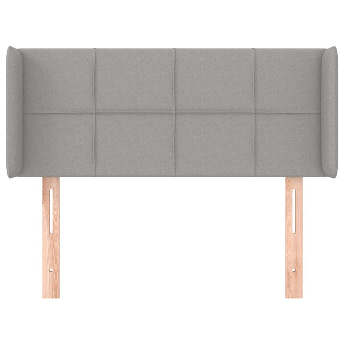 Tăblie de pat cu aripioare gri deschis 83x16x78/88 cm textil WALTI