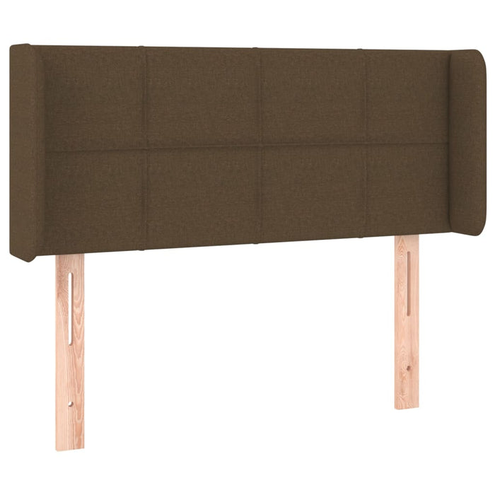 Tăblie de pat cu aripioare maro închis 83x16x78/88 cm textil - WALTI WALTI