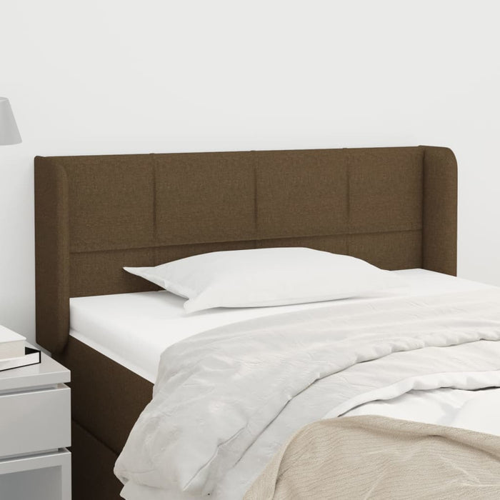 Tăblie de pat cu aripioare maro închis 83x16x78/88 cm textil - WALTI WALTI