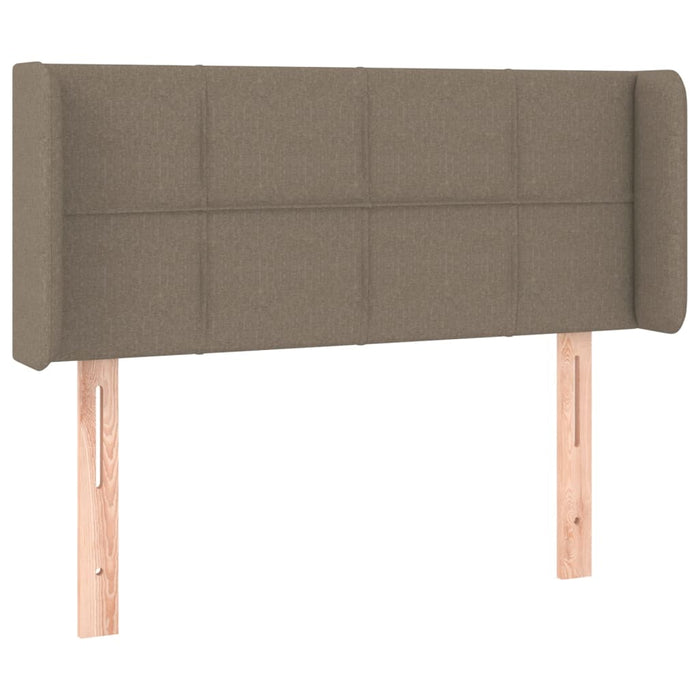 Tăblie de pat cu aripioare gri taupe 83x16x78/88 cm textil WALTI