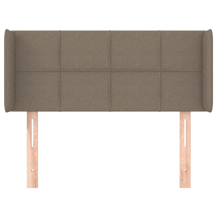 Tăblie de pat cu aripioare gri taupe 83x16x78/88 cm textil WALTI