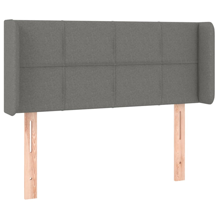 Tăblie de pat cu aripioare gri închis 93x16x78/88 cm textil - WALTI WALTI