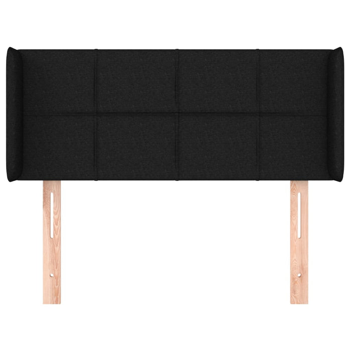 Tăblie de pat cu aripioare negru 93x16x78/88 cm textil - WALTI WALTI