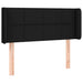 Tăblie de pat cu aripioare negru 103x16x78/88 cm textil - WALTI WALTI