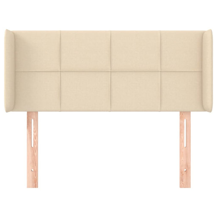 Tăblie de pat cu aripioare crem 103x16x78/88 cm textil - WALTI WALTI