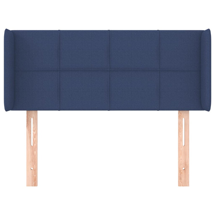 Tăblie de pat cu aripioare albastru 103x16x78/88 cm textil WALTI