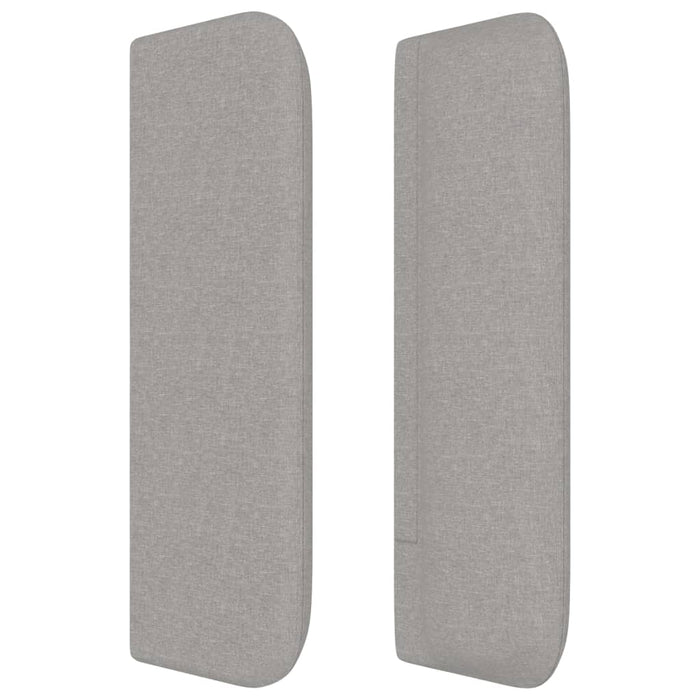 Tăblie de pat cu aripioare gri deschis 147x16x78/88 cm textil - WALTI WALTI