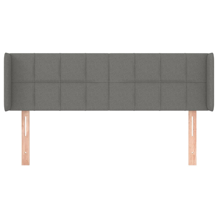 Tăblie de pat cu aripioare gri închis 147x16x78/88 cm textil - WALTI WALTI