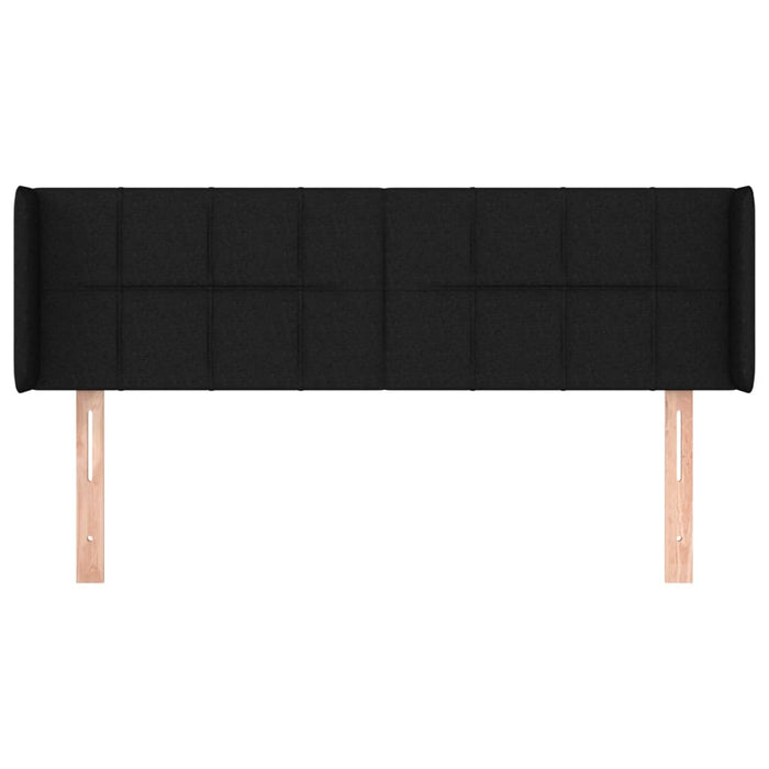 Tăblie de pat cu aripioare negru 147x16x78/88 cm textil - WALTI WALTI