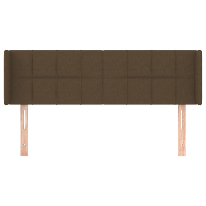Tăblie de pat cu aripioare maro închis 147x16x78/88 cm textil - WALTI WALTI