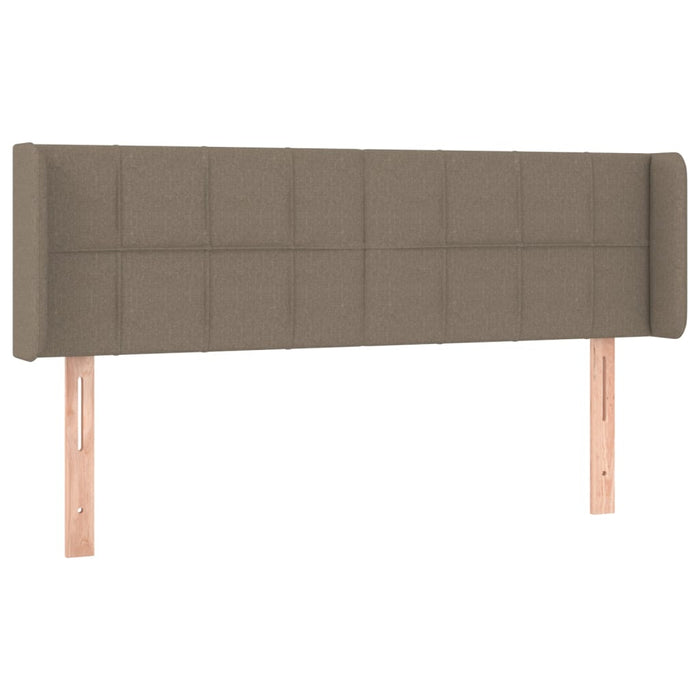 Tăblie de pat cu aripioare gri taupe 147x16x78/88 cm textil - WALTI WALTI