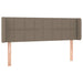 Tăblie de pat cu aripioare gri taupe 147x16x78/88 cm textil - WALTI WALTI