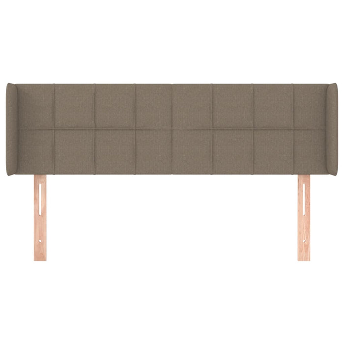 Tăblie de pat cu aripioare gri taupe 147x16x78/88 cm textil - WALTI WALTI