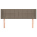 Tăblie de pat cu aripioare gri taupe 147x16x78/88 cm textil - WALTI WALTI