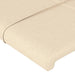 Tăblie de pat cu aripioare crem 147x16x78/88 cm textil - WALTI WALTI
