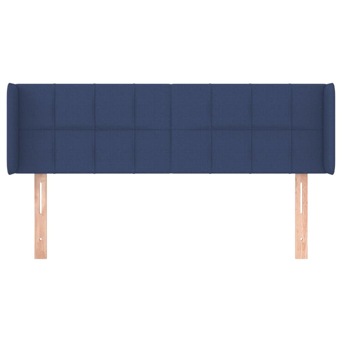 Tăblie de pat cu aripioare, albastru, 147x16x78/88 cm textil WALTI