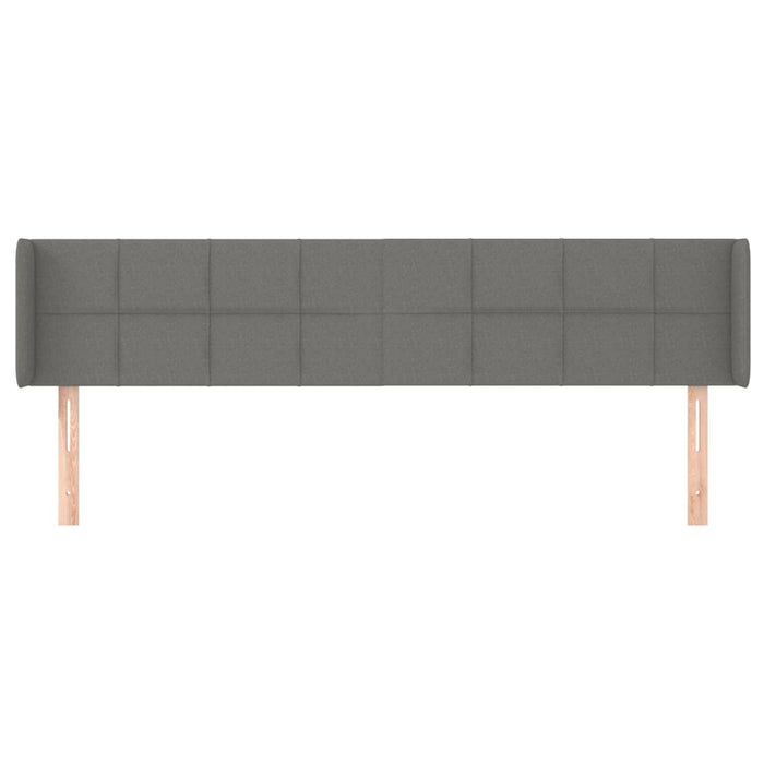 Tăblie de pat cu aripioare gri închis 163x16x78/88 cm textil - WALTI WALTI