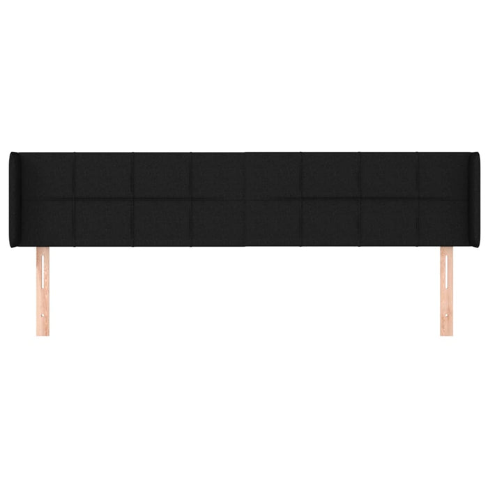 Tăblie de pat cu aripioare negru 163x16x78/88 cm textil - WALTI WALTI