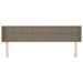 Tăblie de pat cu aripioare gri taupe 163x16x78/88 cm textil - WALTI WALTI
