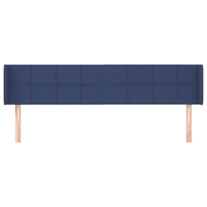 Tăblie de pat cu aripioare albastru 163x16x78/88 cm textil WALTI