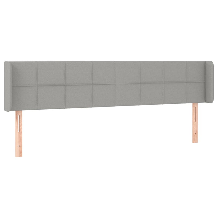 Tăblie de pat cu aripioare gri deschis 183x16x78/88 cm textil - WALTI WALTI