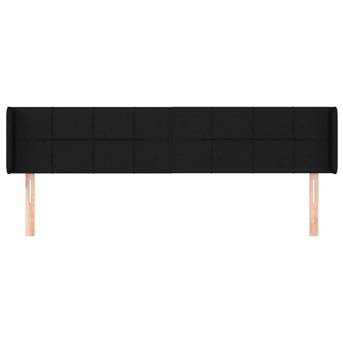 Tăblie de pat cu aripioare negru 183x16x78/88 cm textil - WALTI WALTI