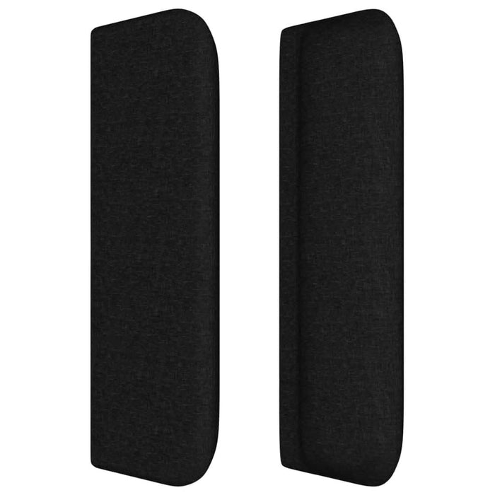 Tăblie de pat cu aripioare negru 183x16x78/88 cm textil - WALTI WALTI
