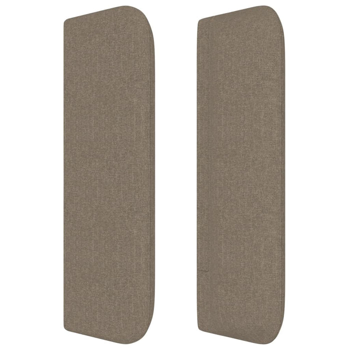 Tăblie de pat cu aripioare gri taupe 183x16x78/88 cm textil - WALTI WALTI