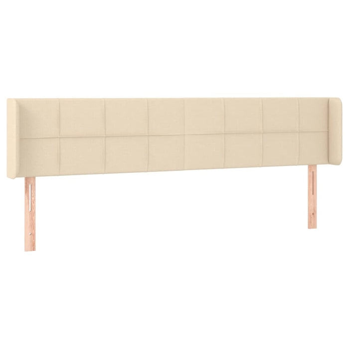 Tăblie de pat cu aripioare, crem, 183x16x78/88 cm textil - WALTI WALTI