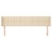 Tăblie de pat cu aripioare, crem, 183x16x78/88 cm textil - WALTI WALTI
