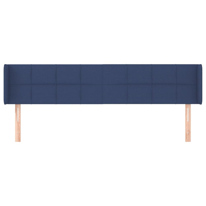 Tăblie de pat cu aripioare, albastru, 183x16x78/88 cm textil WALTI