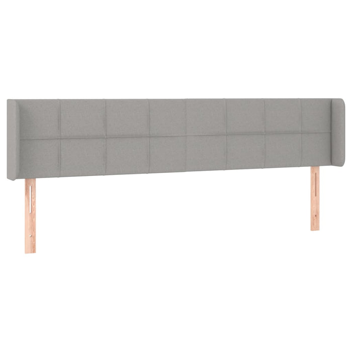Tăblie de pat cu aripioare gri deschis 203x16x78/88 cm textil - WALTI WALTI