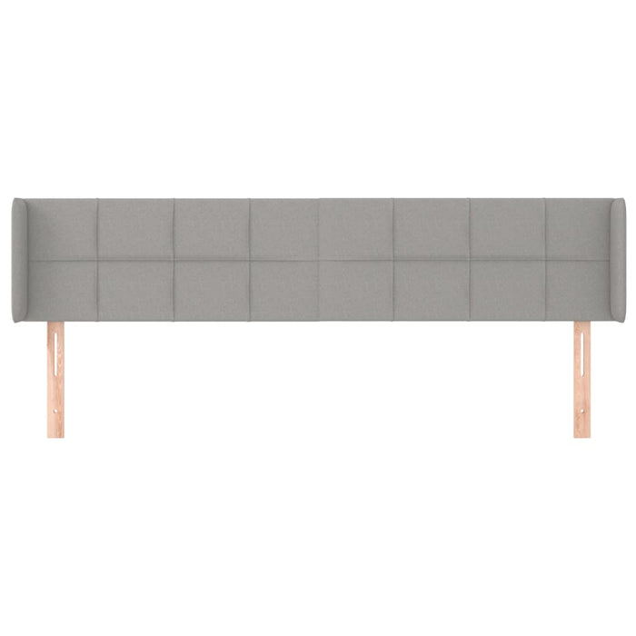 Tăblie de pat cu aripioare gri deschis 203x16x78/88 cm textil - WALTI WALTI
