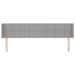 Tăblie de pat cu aripioare gri deschis 203x16x78/88 cm textil - WALTI WALTI