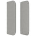Tăblie de pat cu aripioare gri deschis 203x16x78/88 cm textil - WALTI WALTI