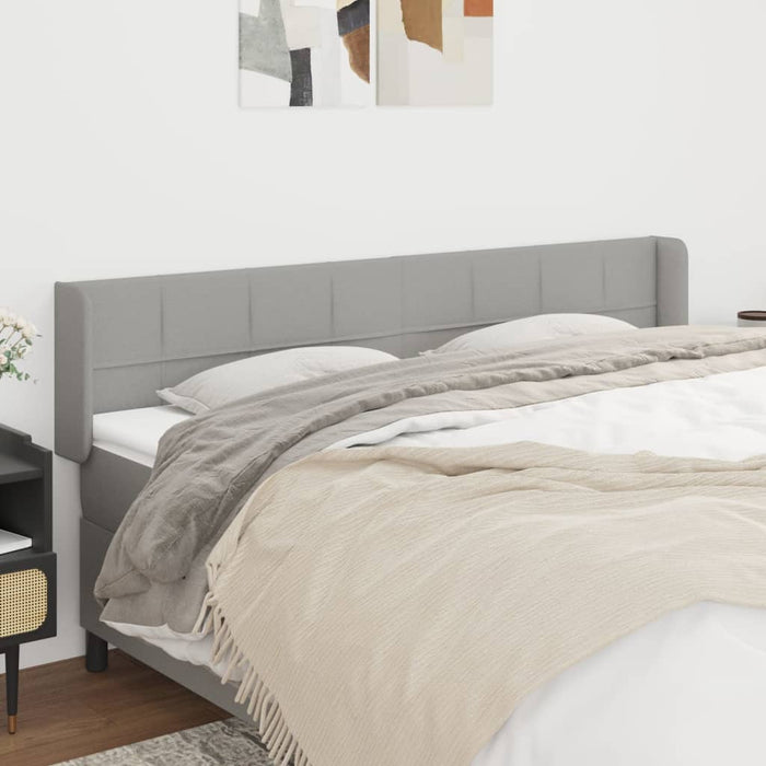 Tăblie de pat cu aripioare gri deschis 203x16x78/88 cm textil - WALTI WALTI