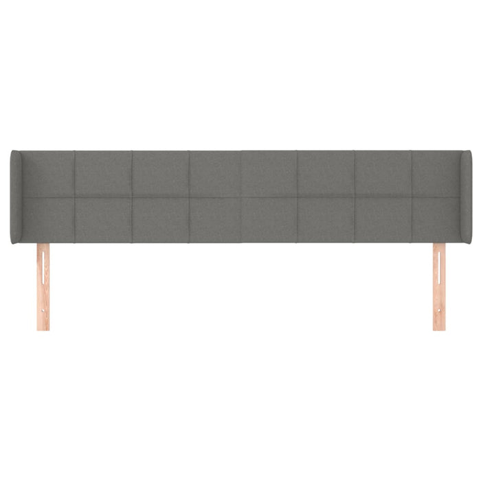 Tăblie de pat cu aripioare gri închis 203x16x78/88 cm textil - WALTI WALTI